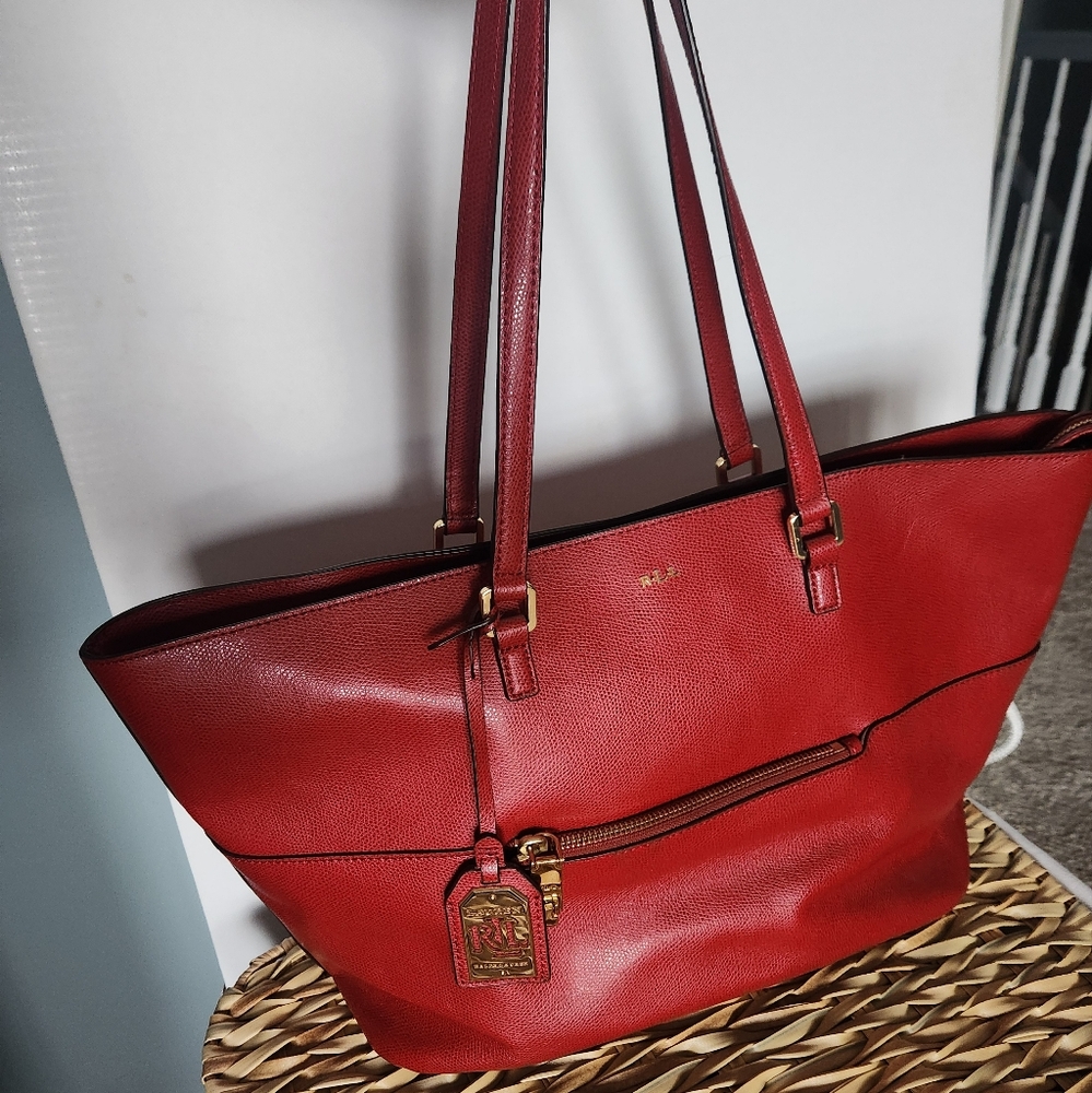 Lauren Ralph Lauren Red Leather bag